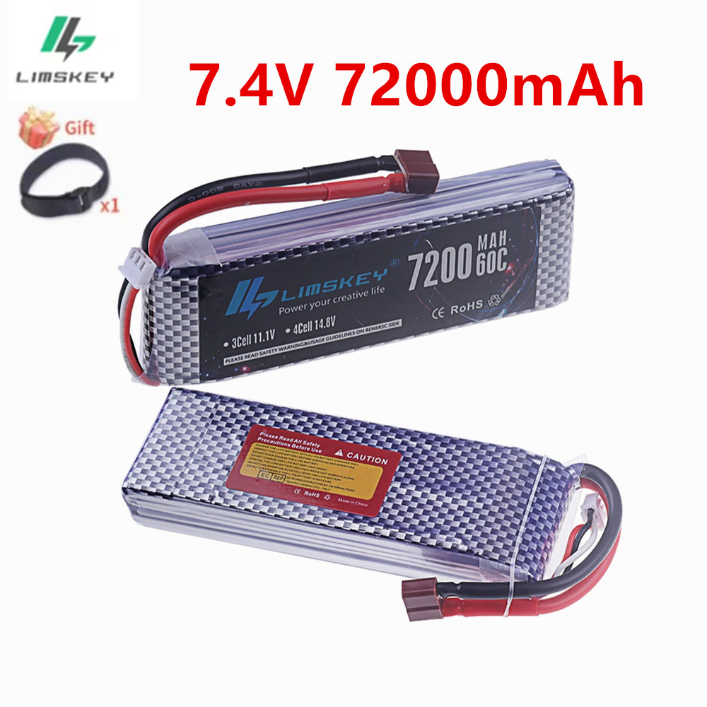 Rc Helicopter Parts - Upgrade 7200MAH 7.4V 60C LiPo Battery