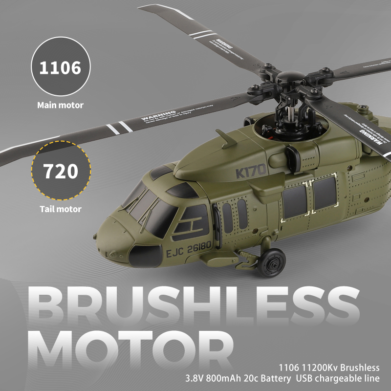 UH-60L Brushless RC Helicopter - Rc Helicopter Gyro ulasan dan harga
