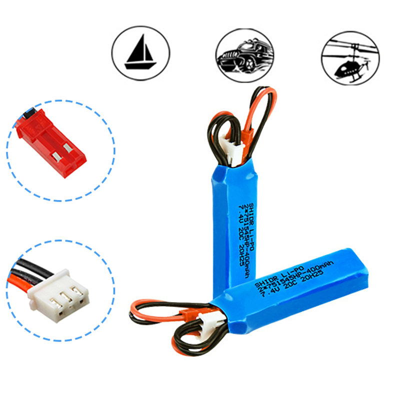 RC Car Battery 7.4V 400mah Lip - Rc Helicopter Parts ulasan dan harga